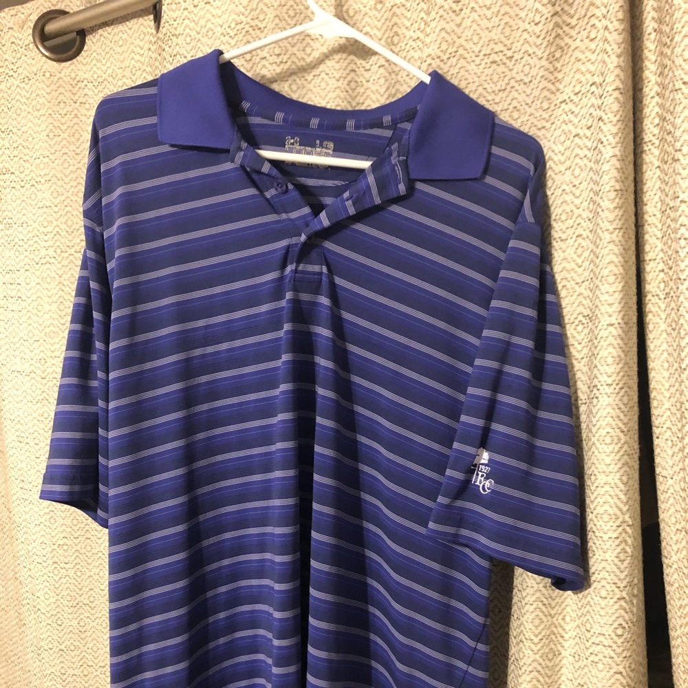 Under Armour Golf Purple Pinstripe Shirt